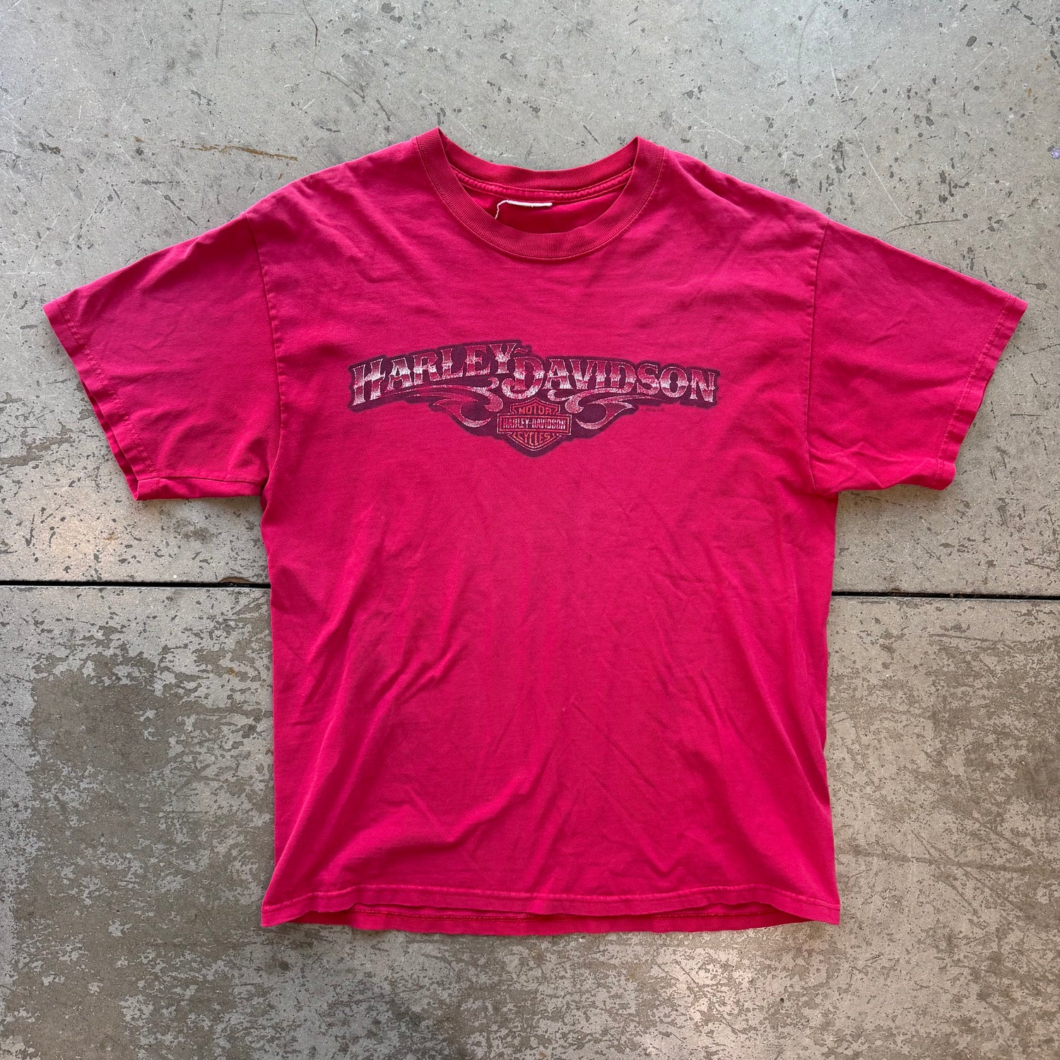 L 00s Pink Harley Tee