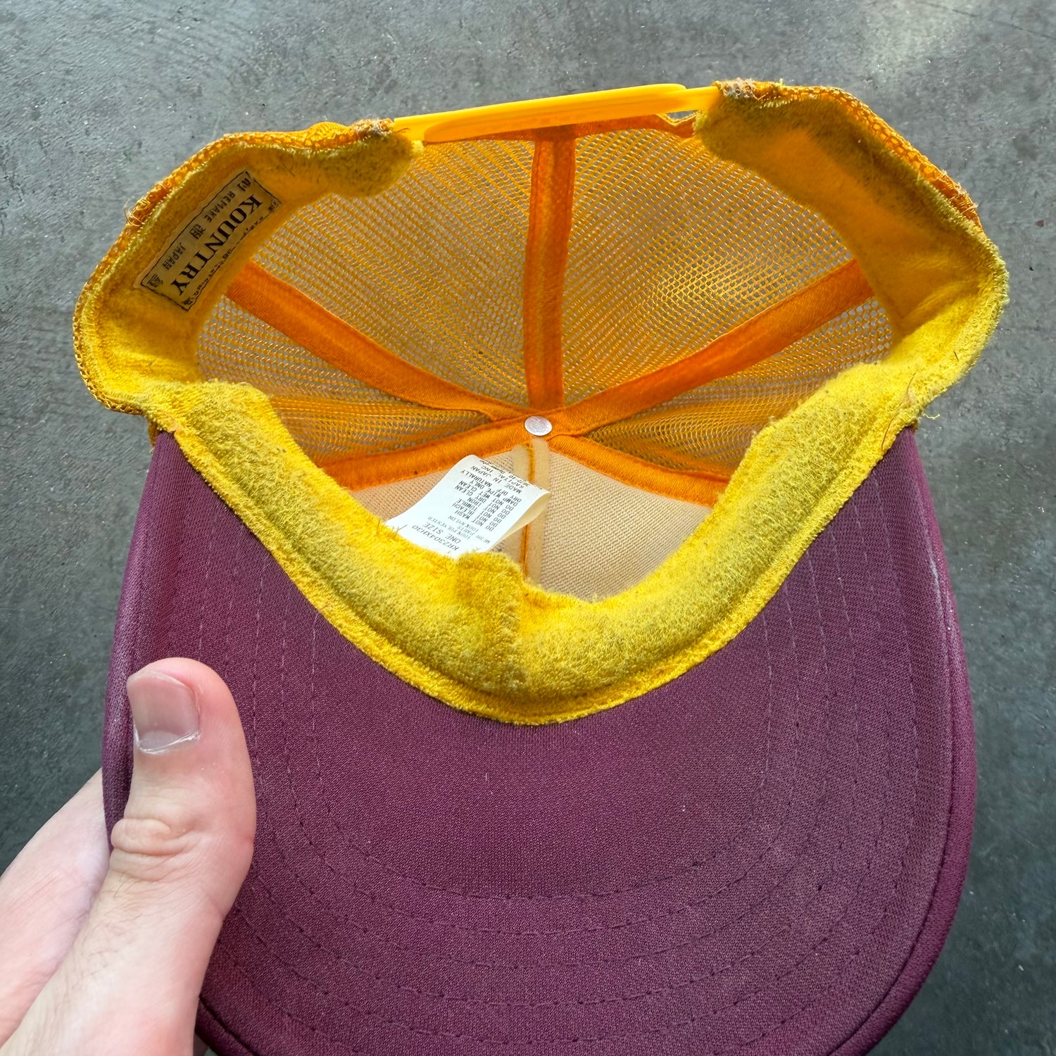 Kapital Kountry Dirty Laundry Hat Yellow