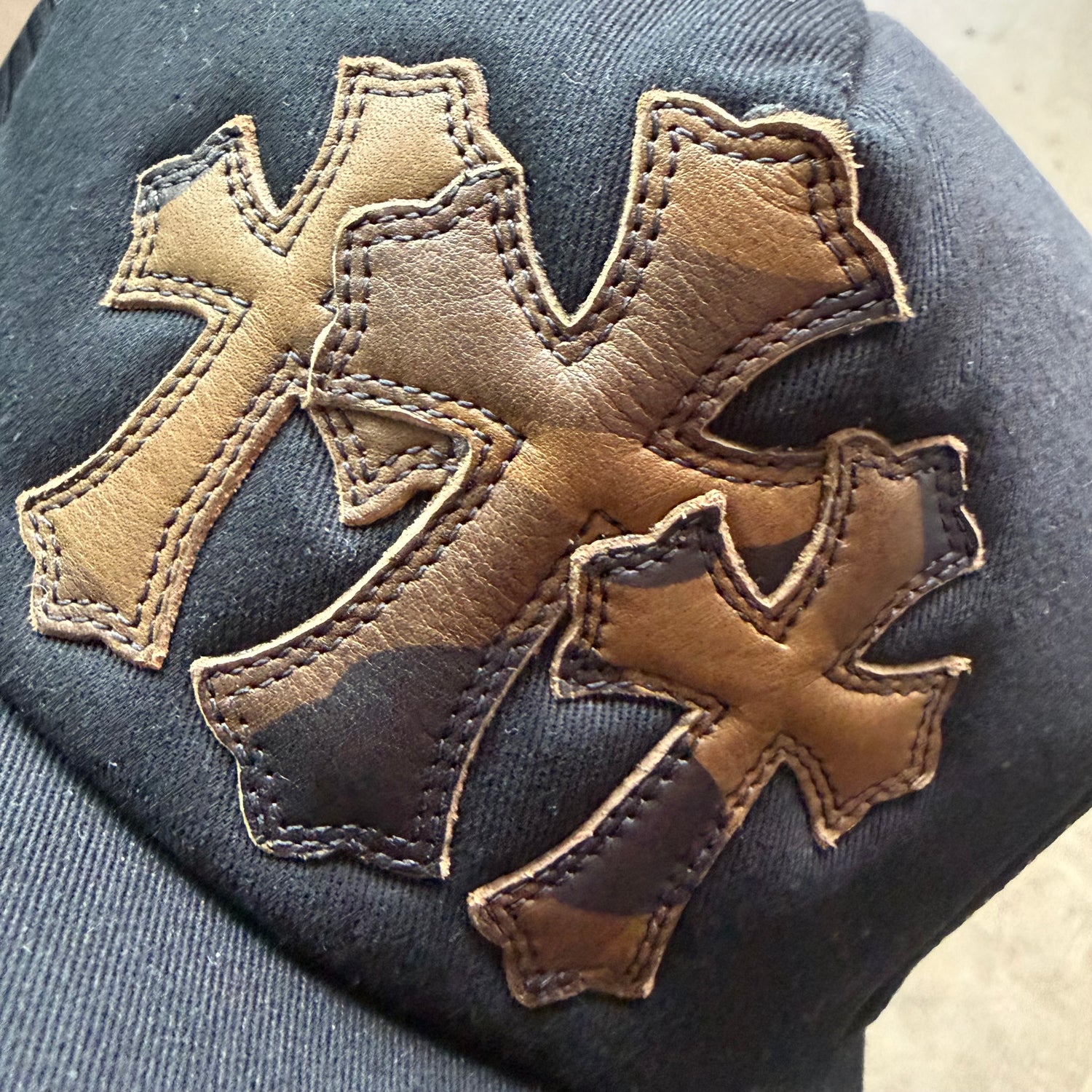 Chrome Hearts Camo Triple Cross Patch Trucker Hat