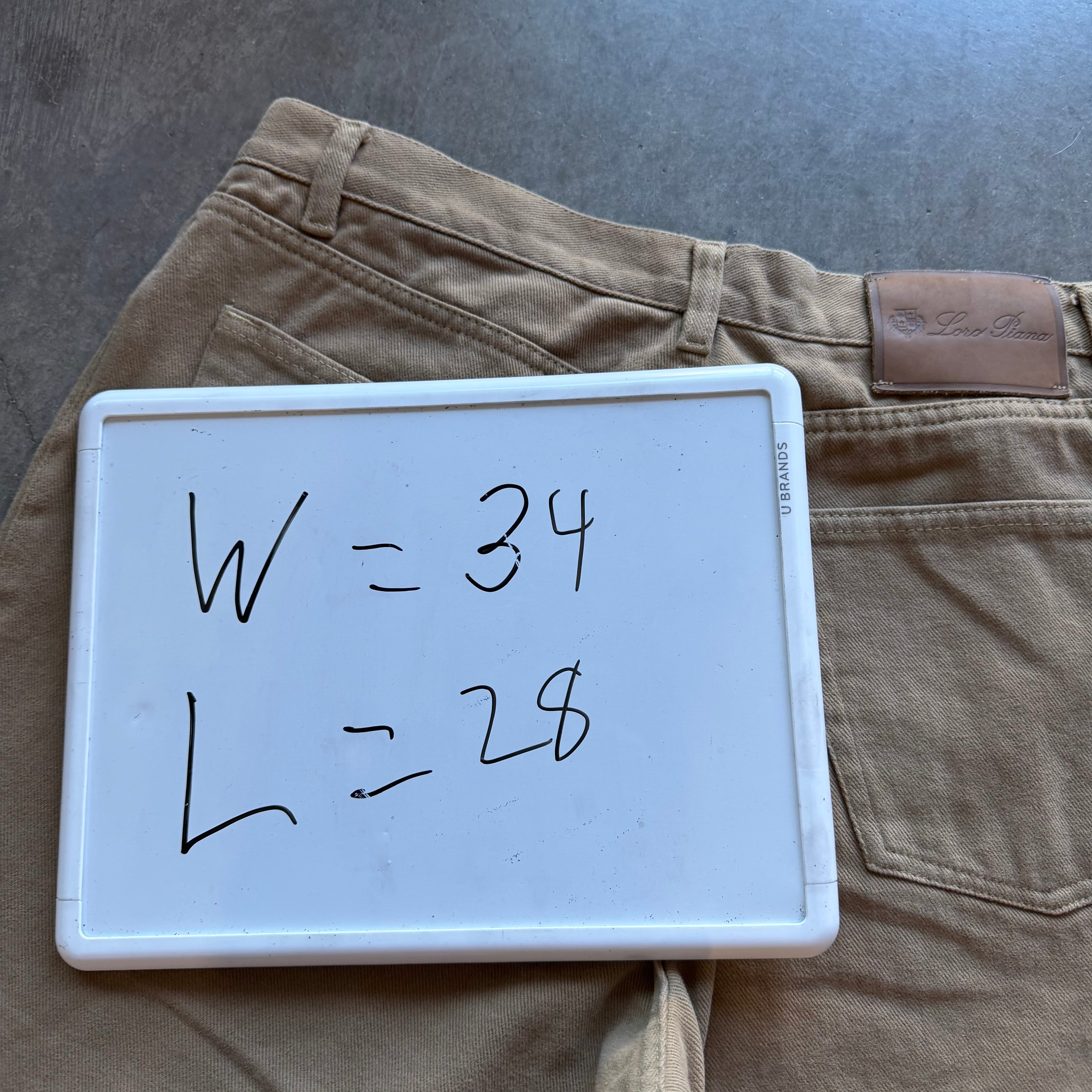 34x28 Loro Piana Beige Jeans