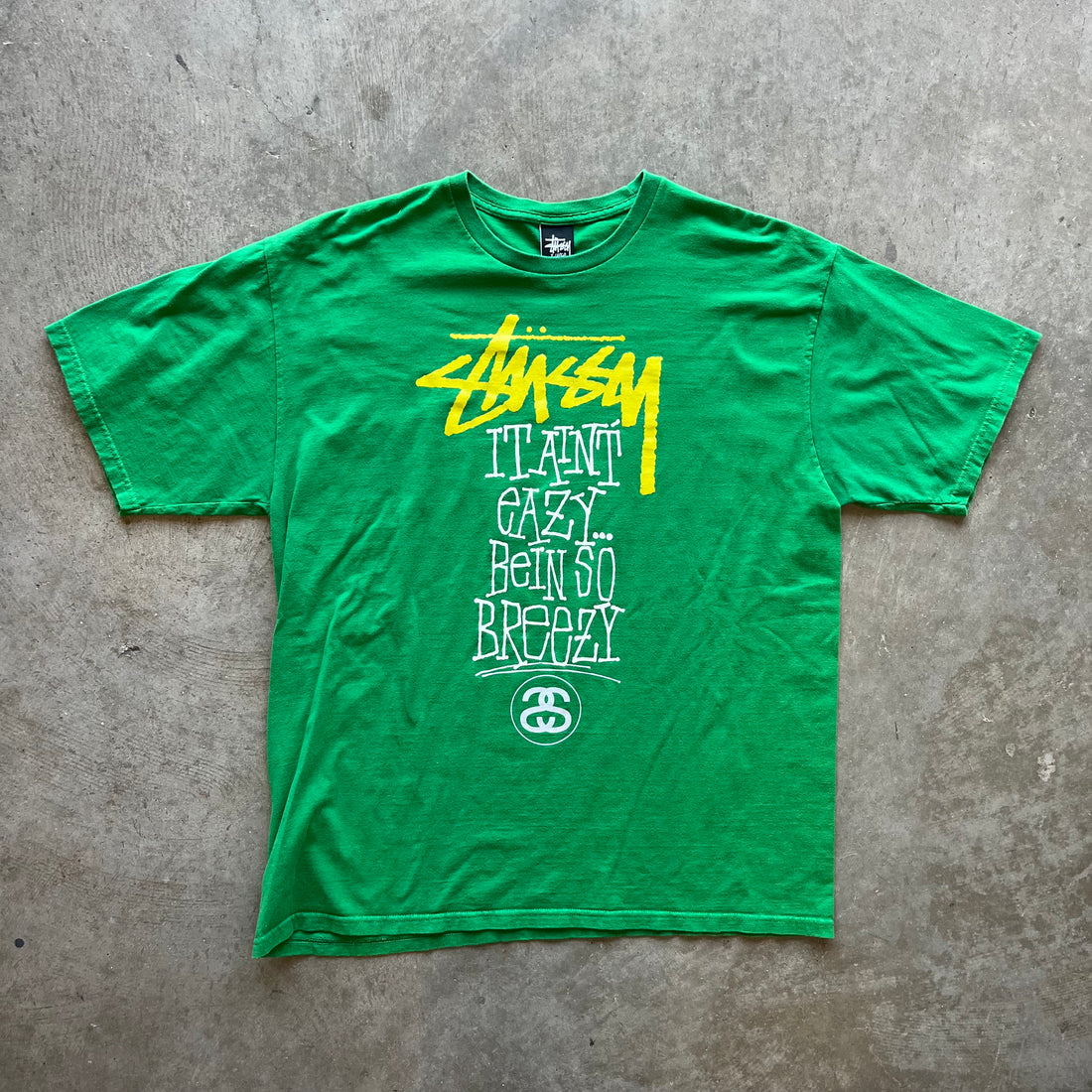 XL Green/Yellow Stussy Tee