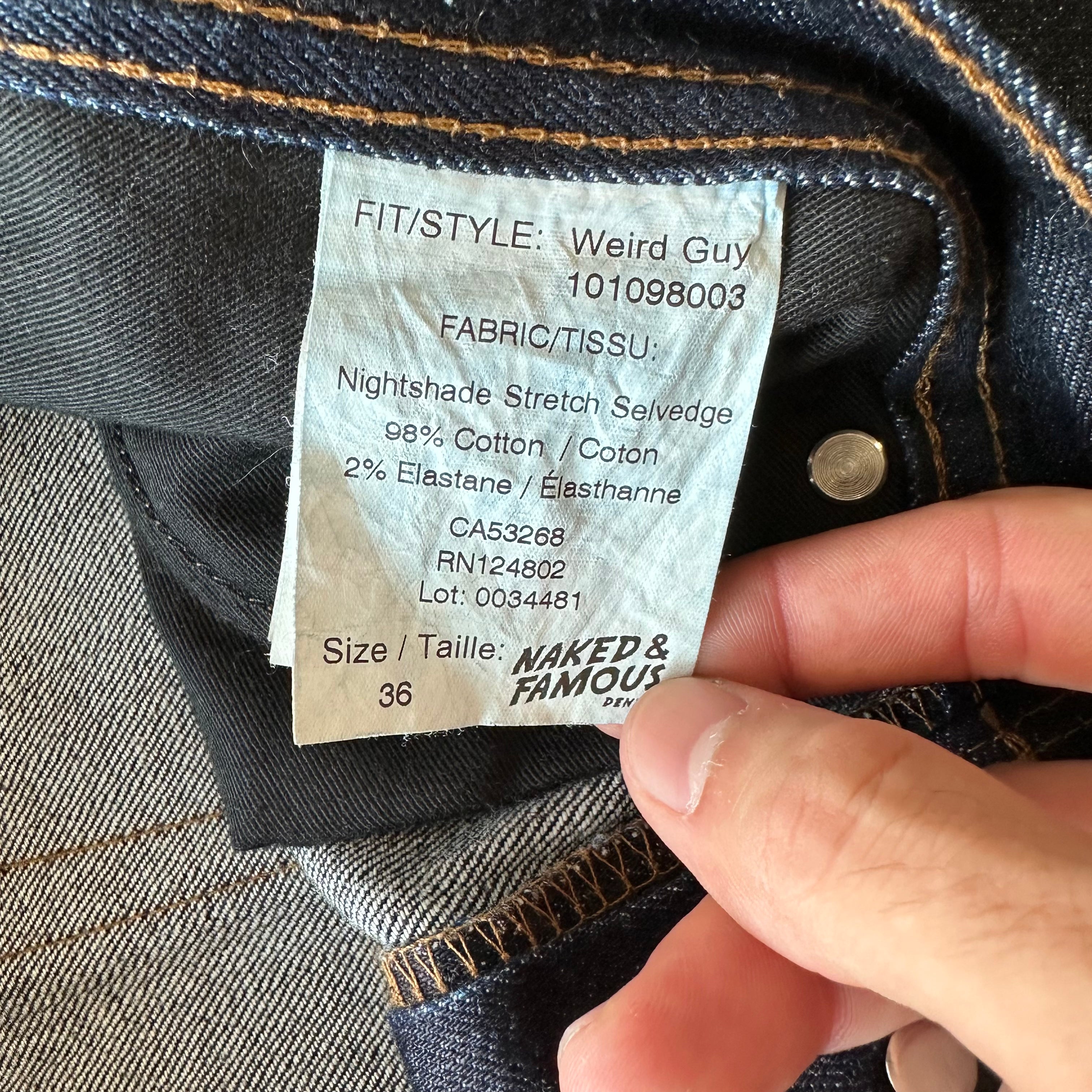 36x34 Naked and Famous Selvedge Denim