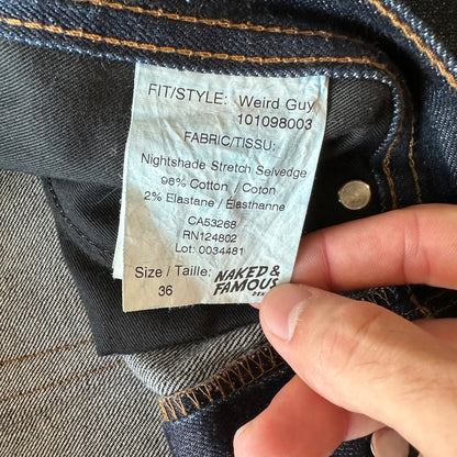 36x34 Naked and Famous Selvedge Denim