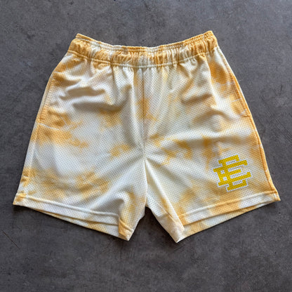 M EE Tie Dye Shorts Yellow