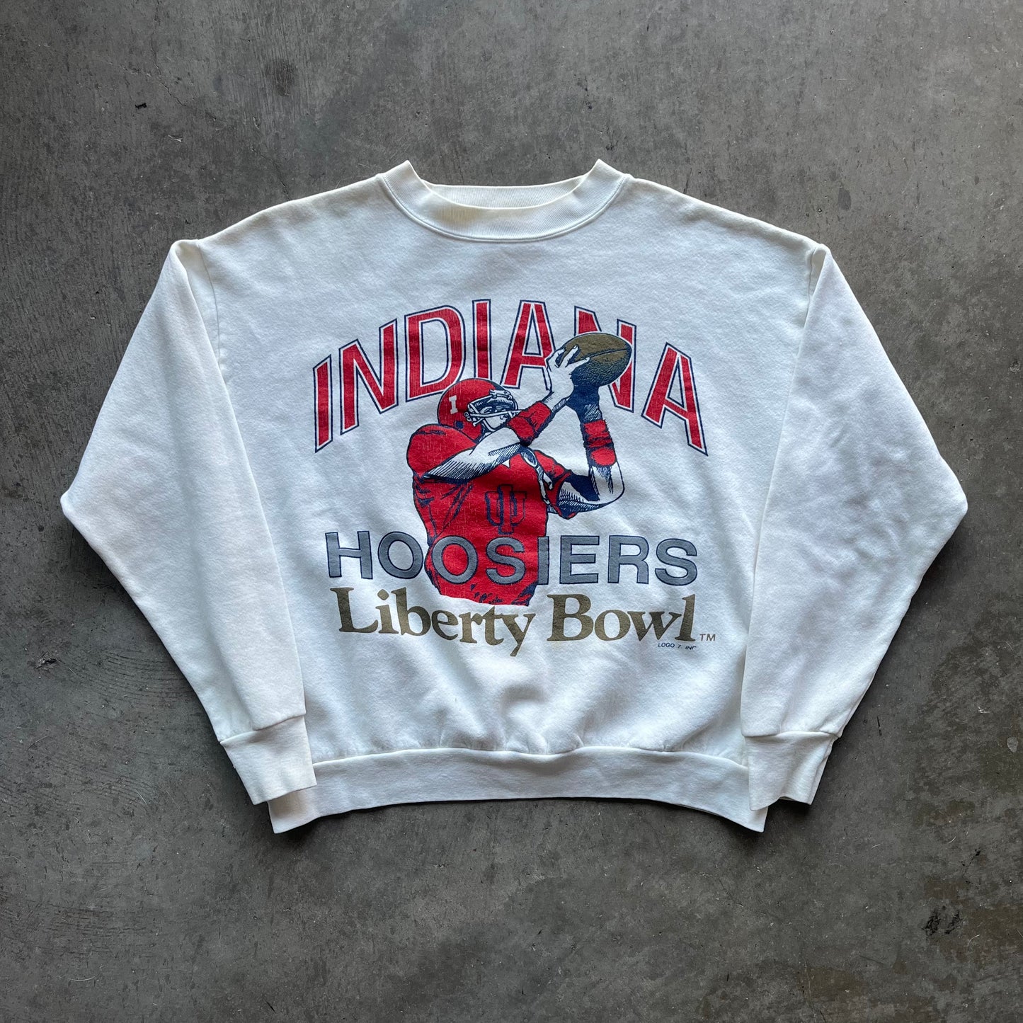 L 90s Indiana Football Crewneck