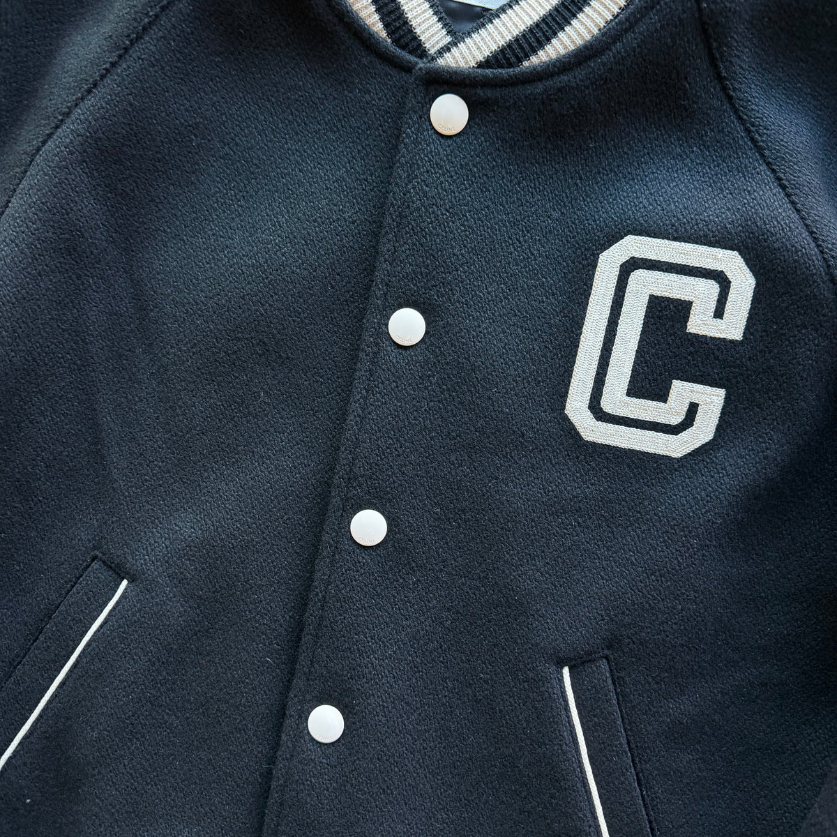 M Celine Teddy College Jacket Blacl
