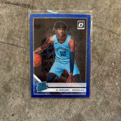 Ja Morant 2019 Panini Donruss Optic Rated Rookie Blue Velocity