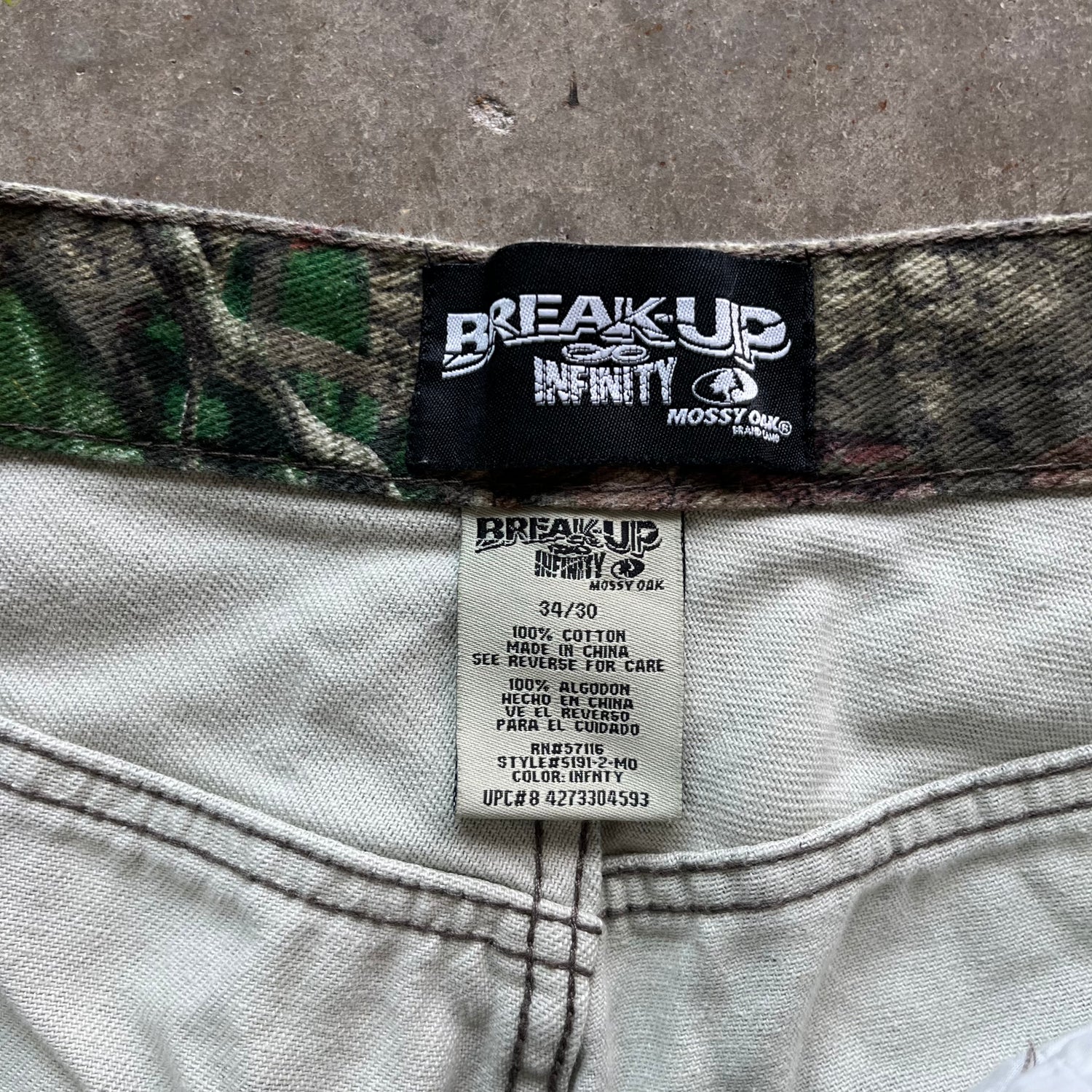 34x30 Double Knee Camo Pants