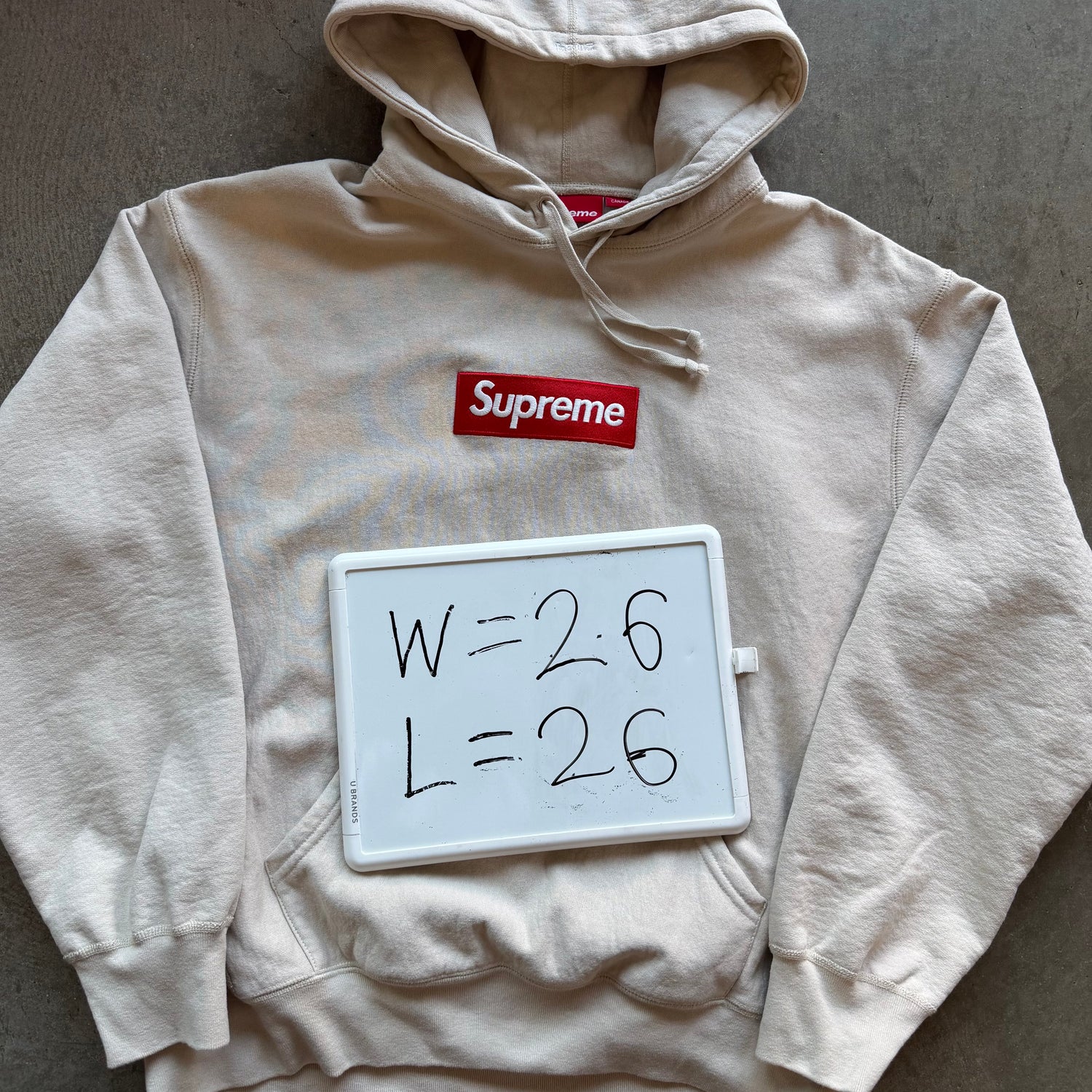 M Beige Supreme Box Logo