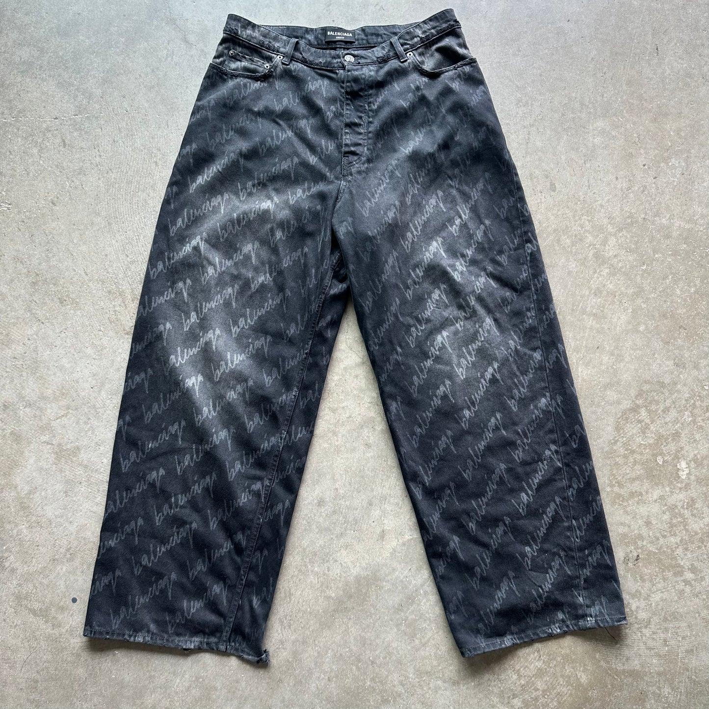 34w Balenciaga Script Denim