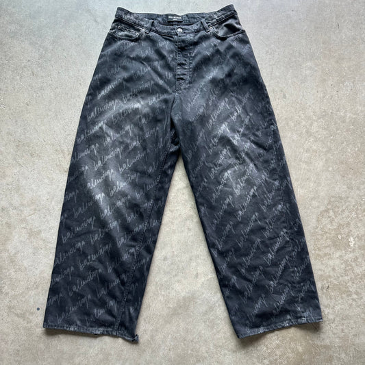 34w Balenciaga Script Denim