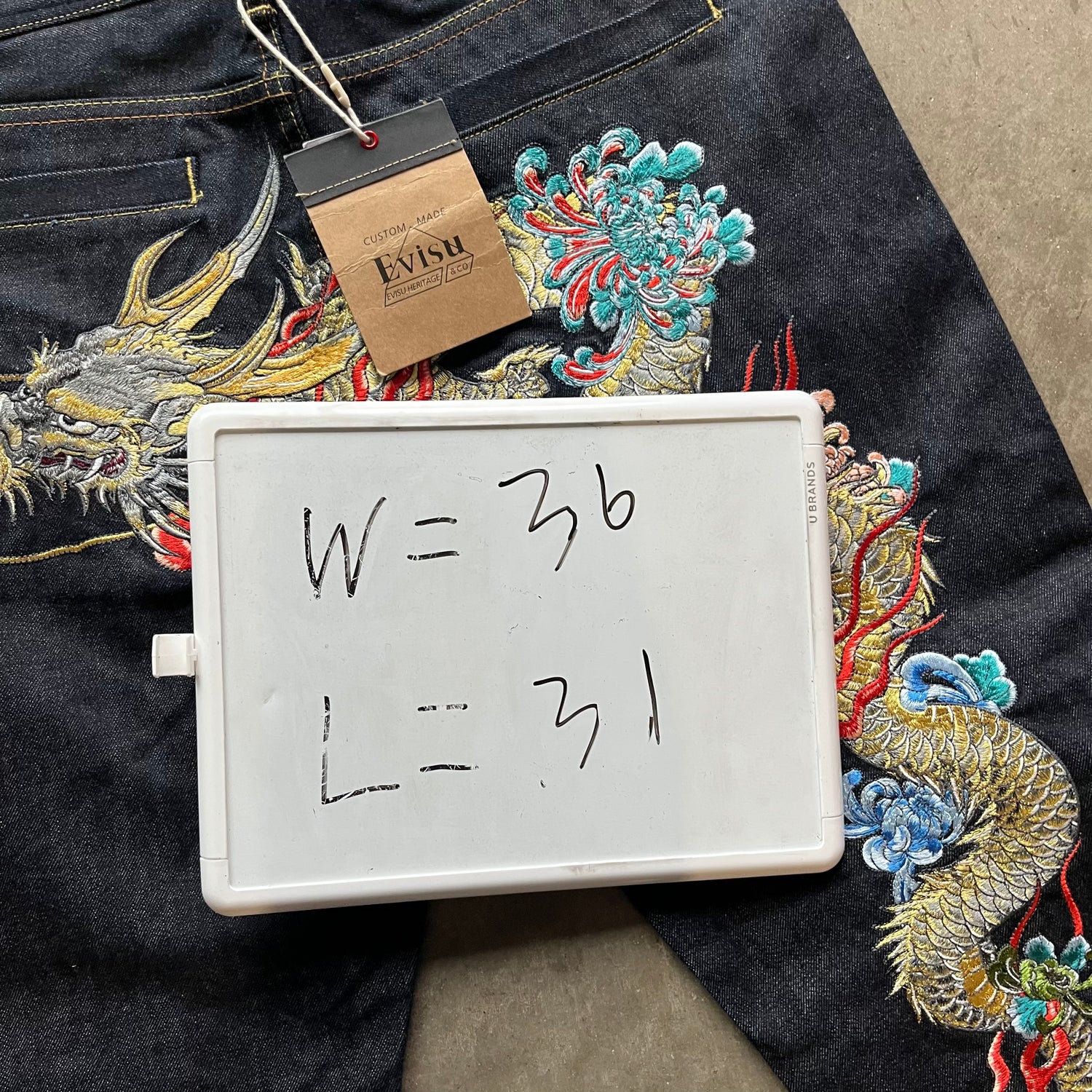 36x31 Brand New Dragon Evisu Jeans