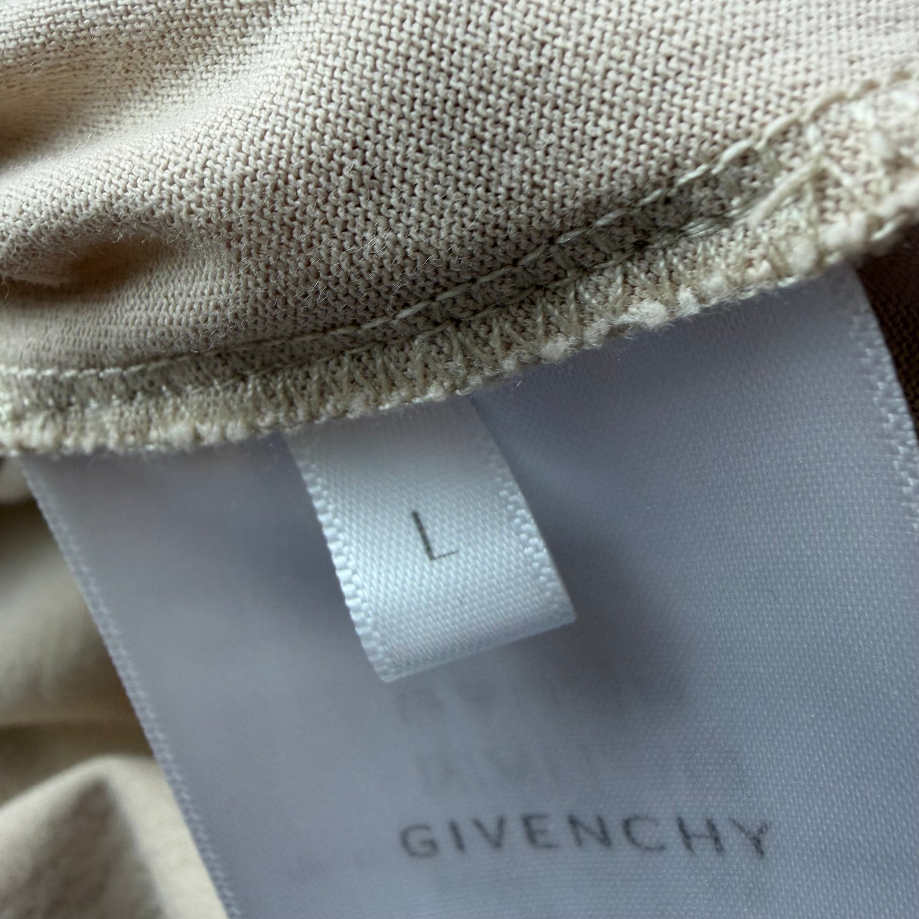 L Givenchy Logo Tee Tan