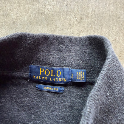 L Grey Polo Quarter Zip