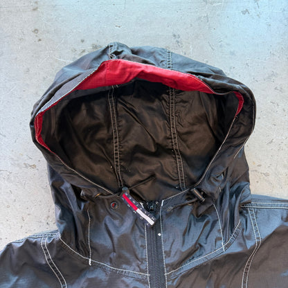 XL 00s Black Hooded Tommy Hilfiger Pullover