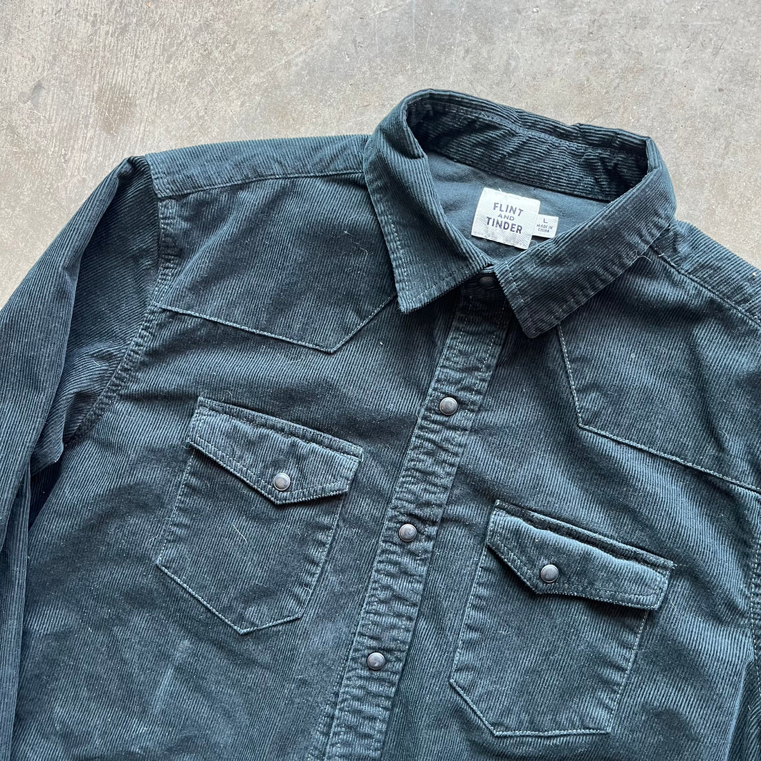 L Flint &amp; Tinder Corduroy Pearl Snap