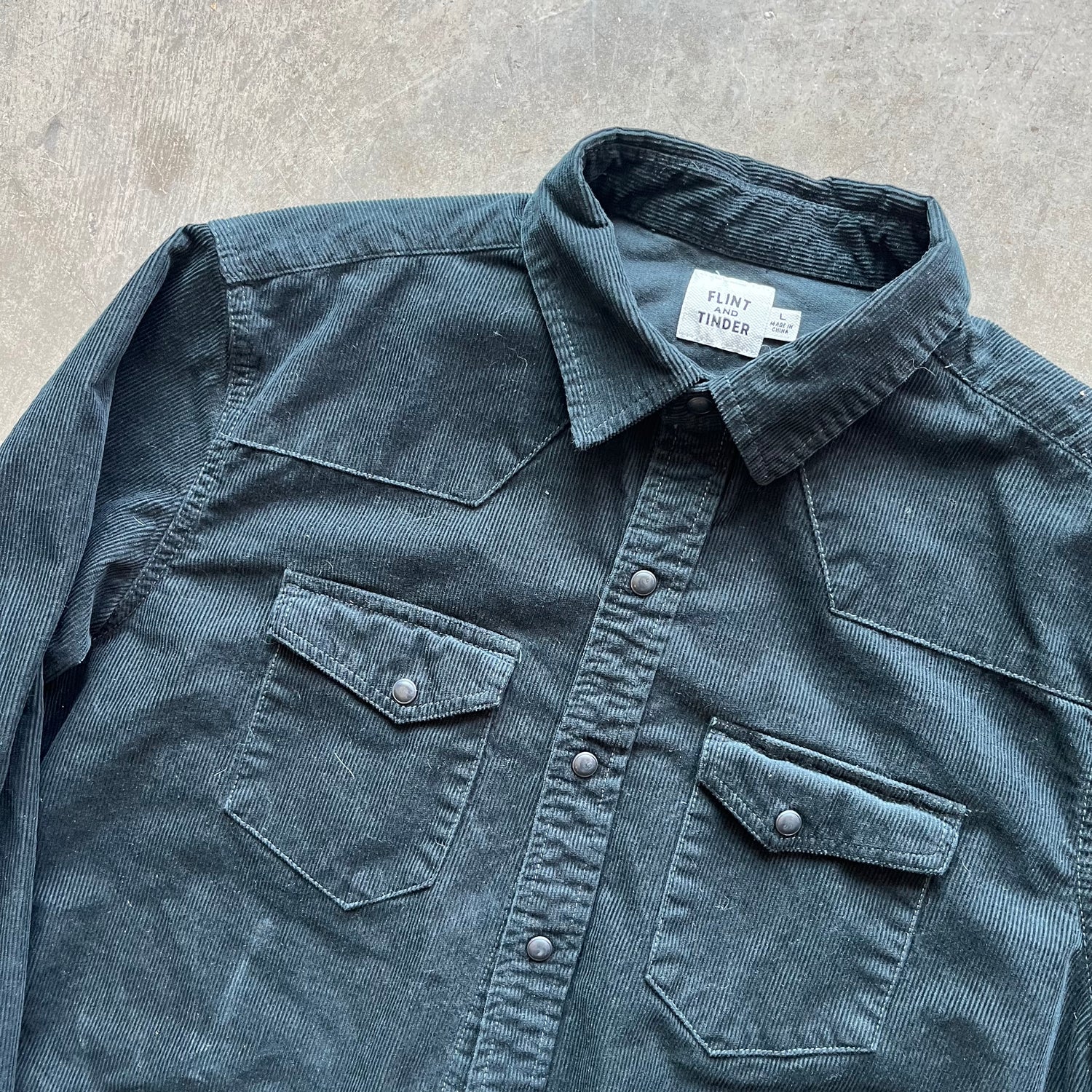 L Flint &amp; Tinder Corduroy Pearl Snap