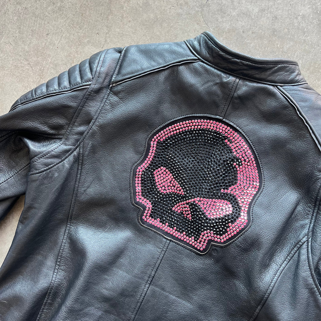 L Harley Davidson Pink Skull Jacket