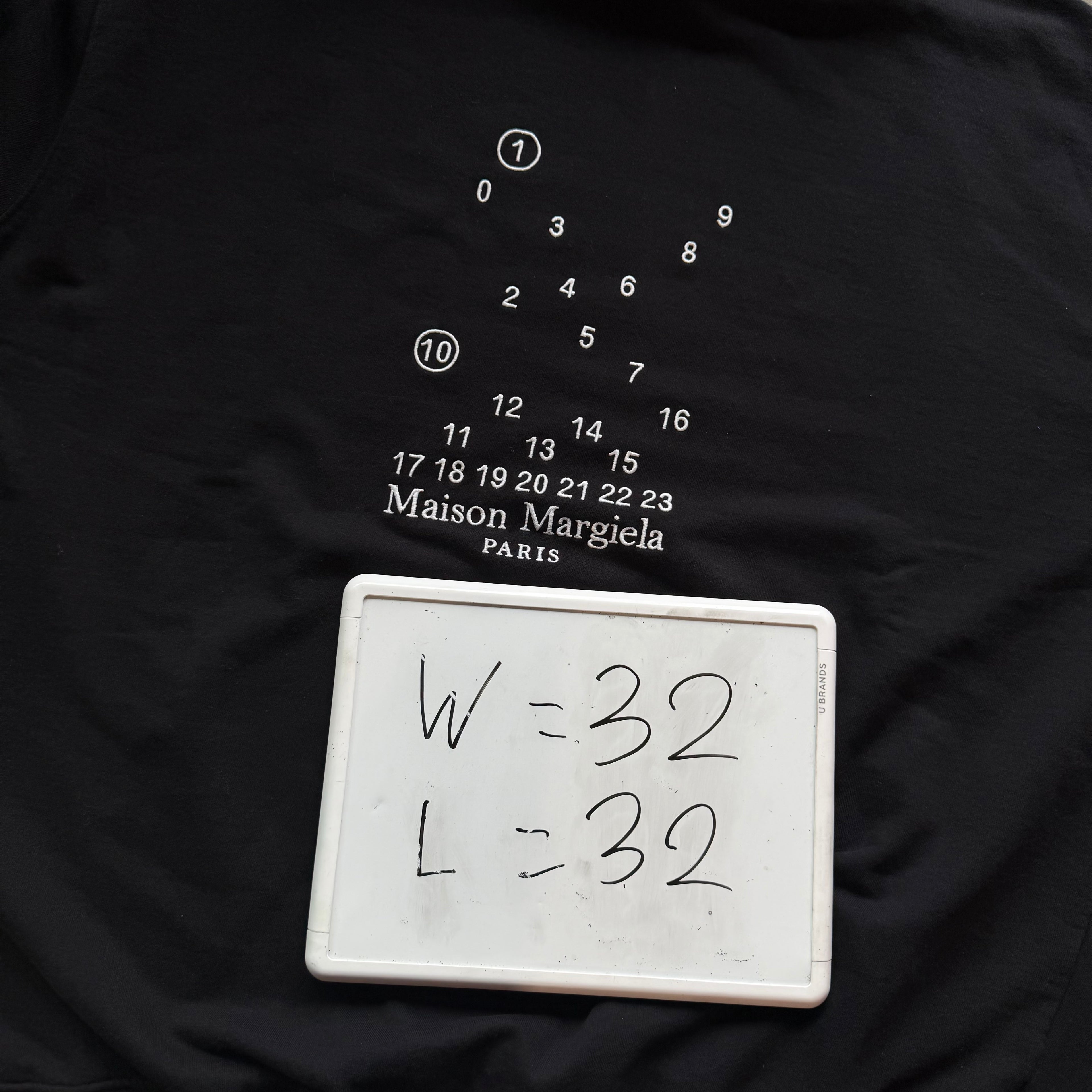 XL Maison Margiela Numbers Logo Hoodie