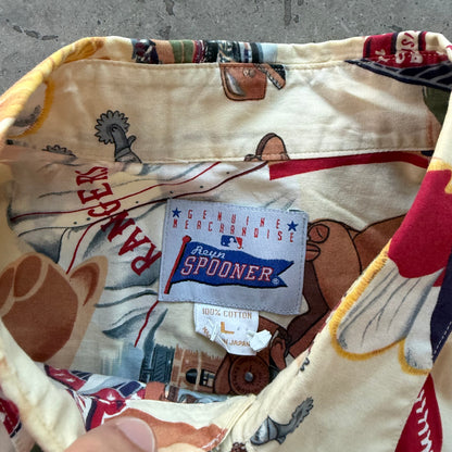 L 90s Texas Rangers Hawaiian Shirt
