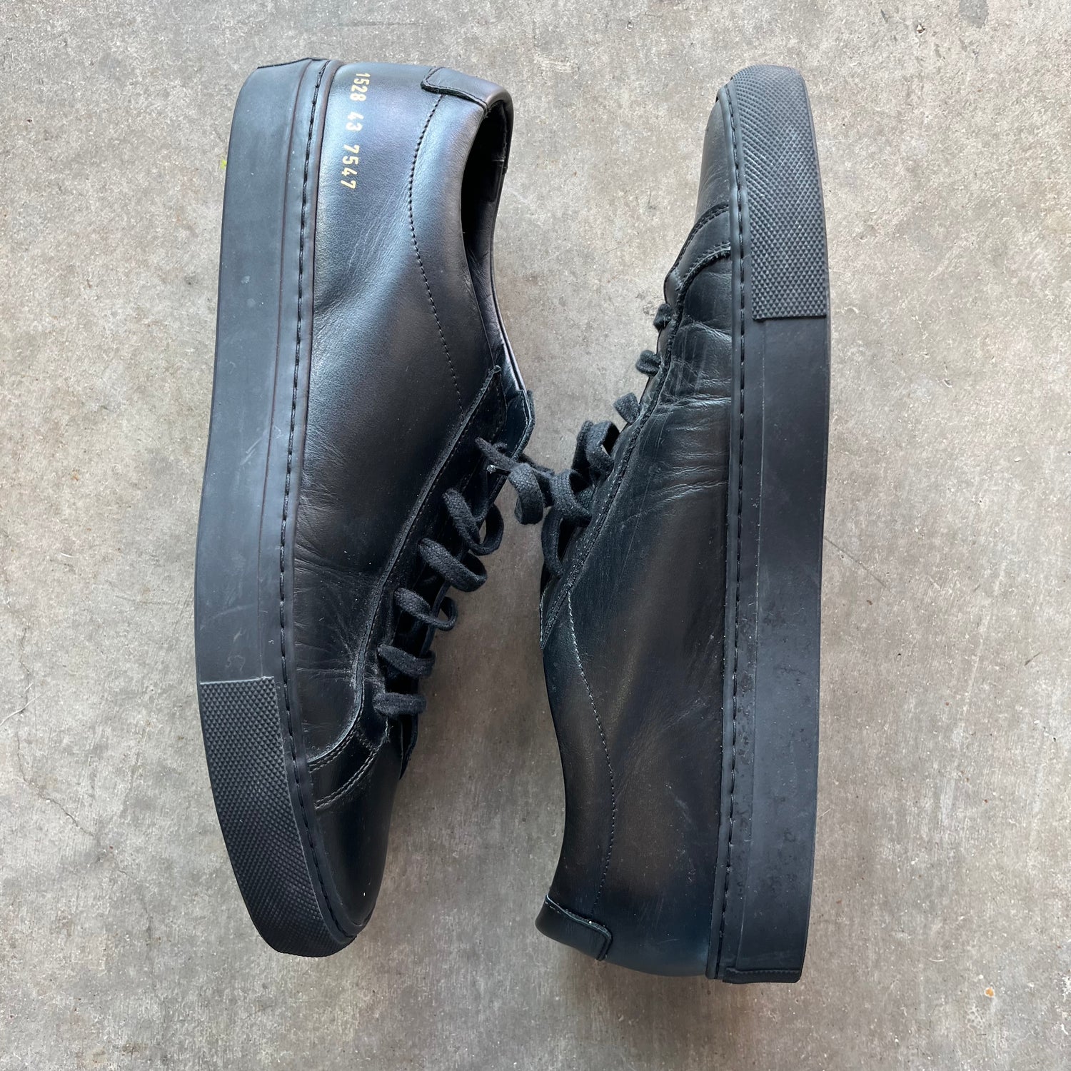 43eu Triple Black Common Projects Low