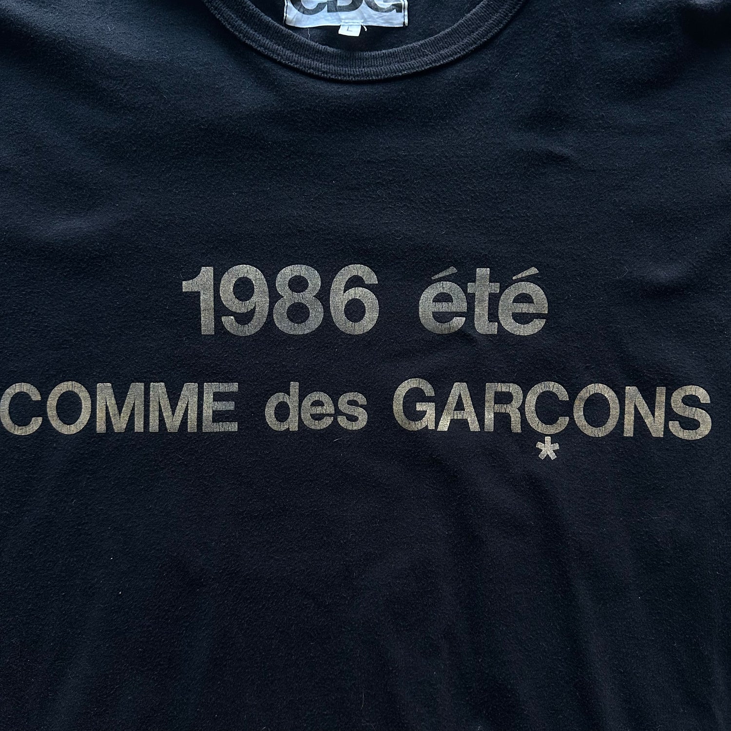L CDG Gold Logo 1986 Tee