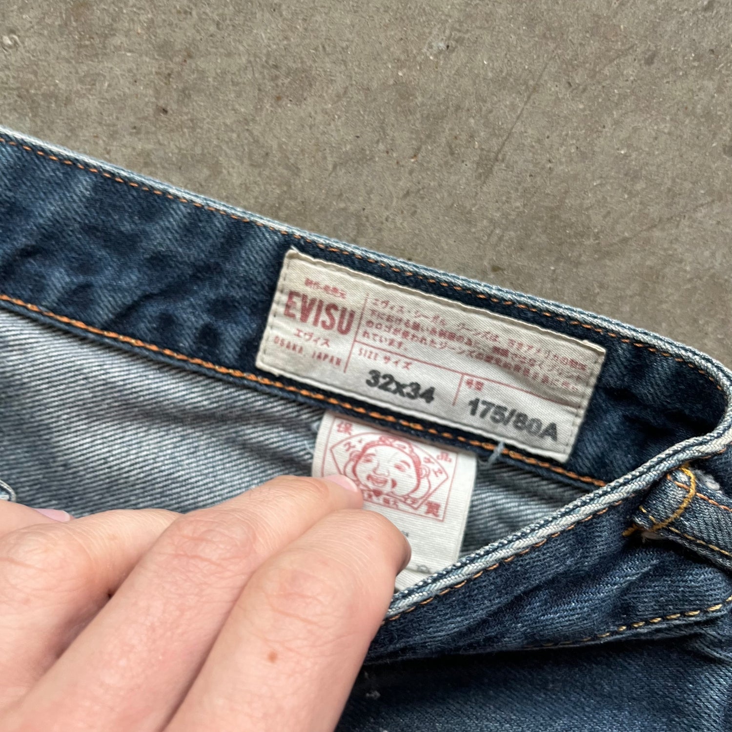 32x29 Flower Pocket Evisu Jeans