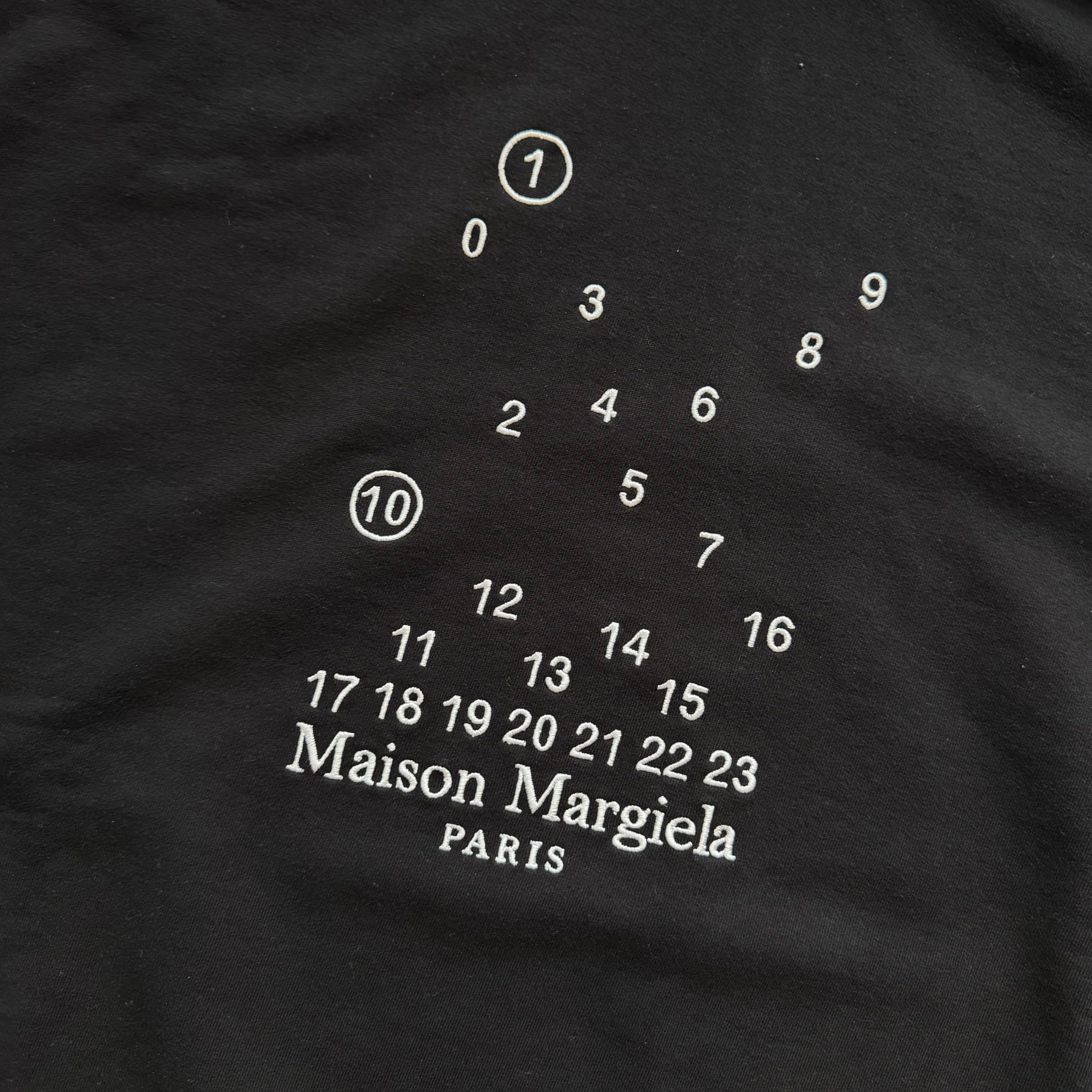 XL Maison Margiela Numbers Logo Hoodie