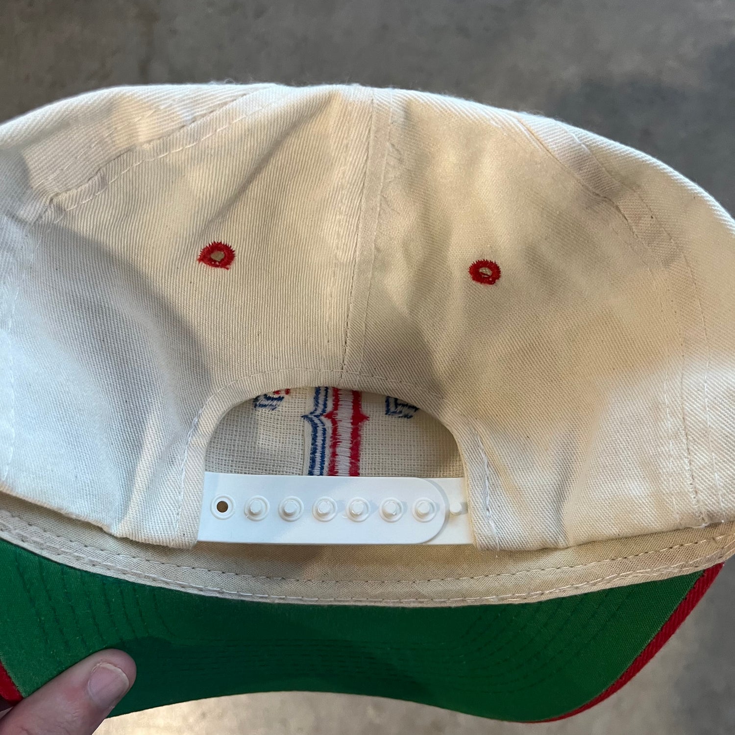 90s White Texas Rangers Hat