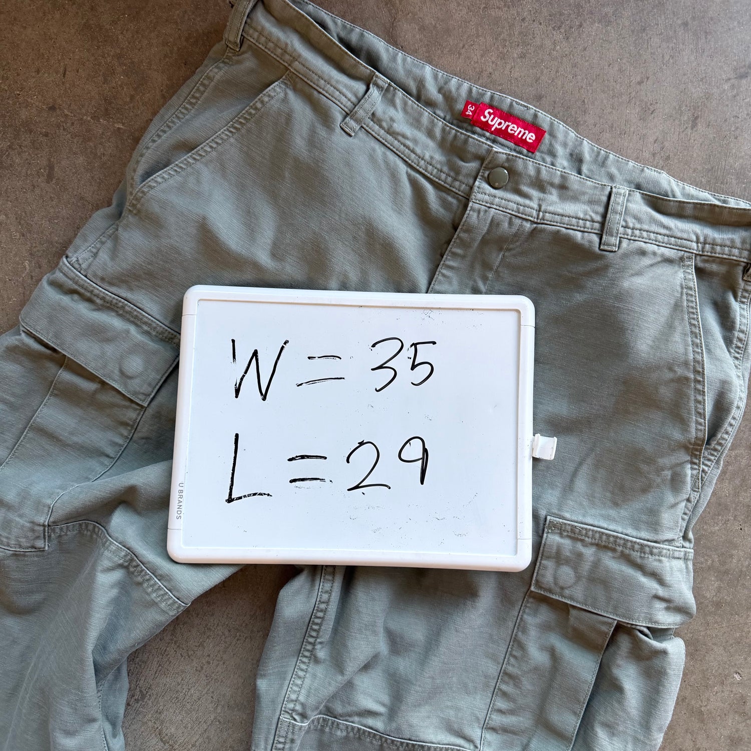 34x29 Supreme Olive Cargos