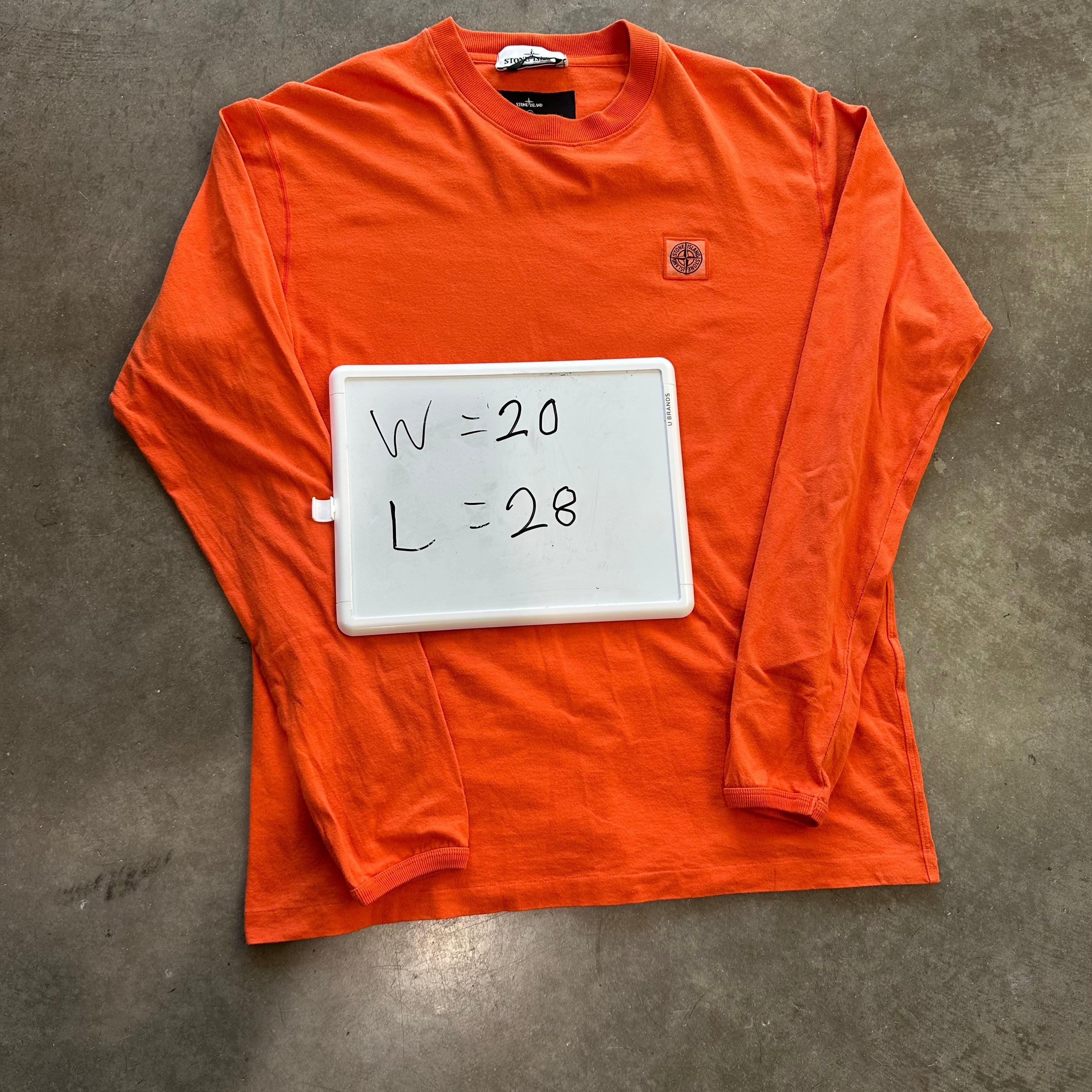 L Stone Island Orange Longsleeve