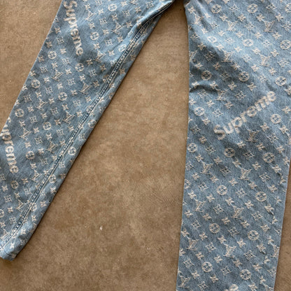 33x32 Louis Vuitton x Supreme Jacquard Denim