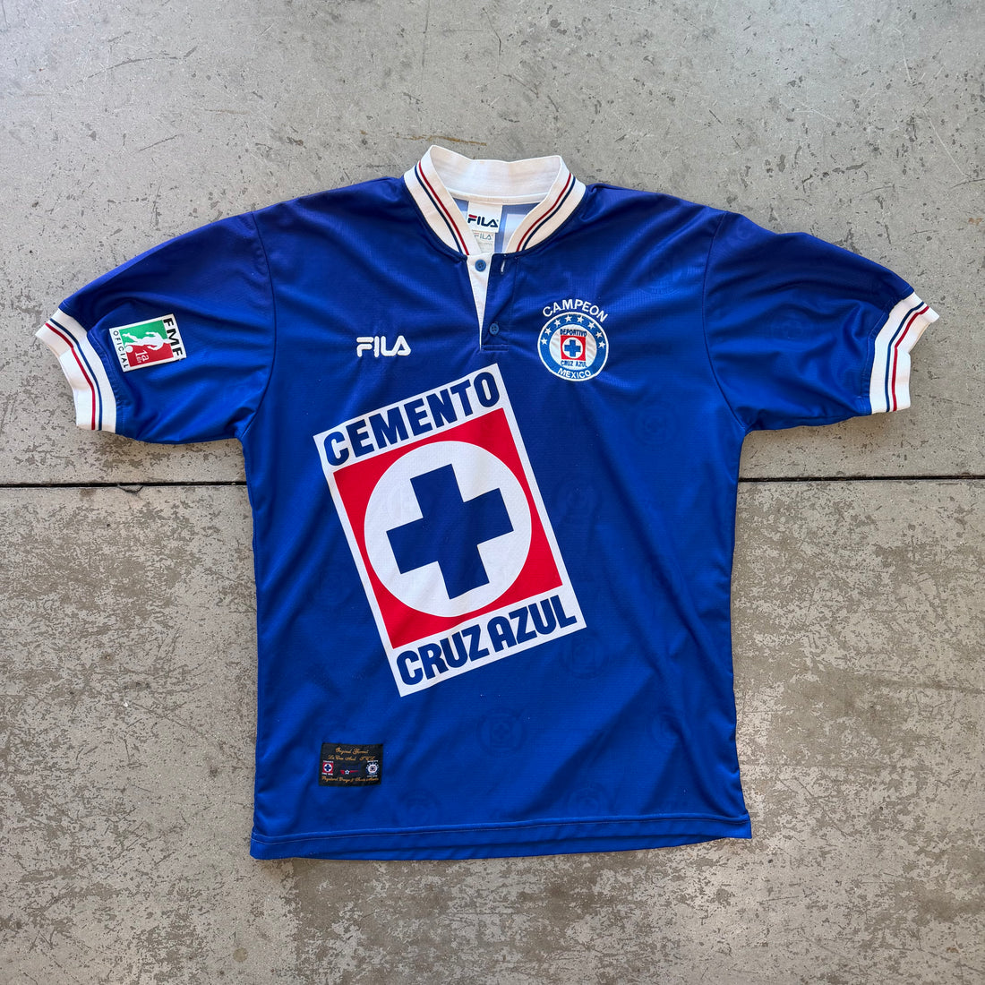 L 90s Cruz Azul Fila Jersey
