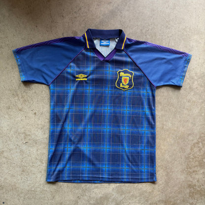 L 90s Scotland Home Soccer Jersey