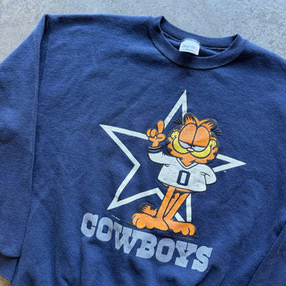 XL 90s Cowboys Garfield Crewneck