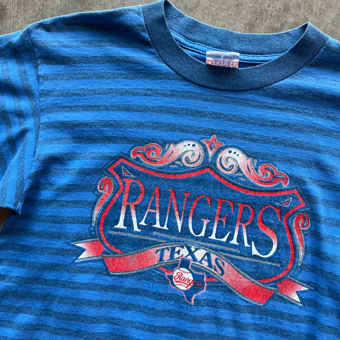 L 90s Striped Rangers Tee