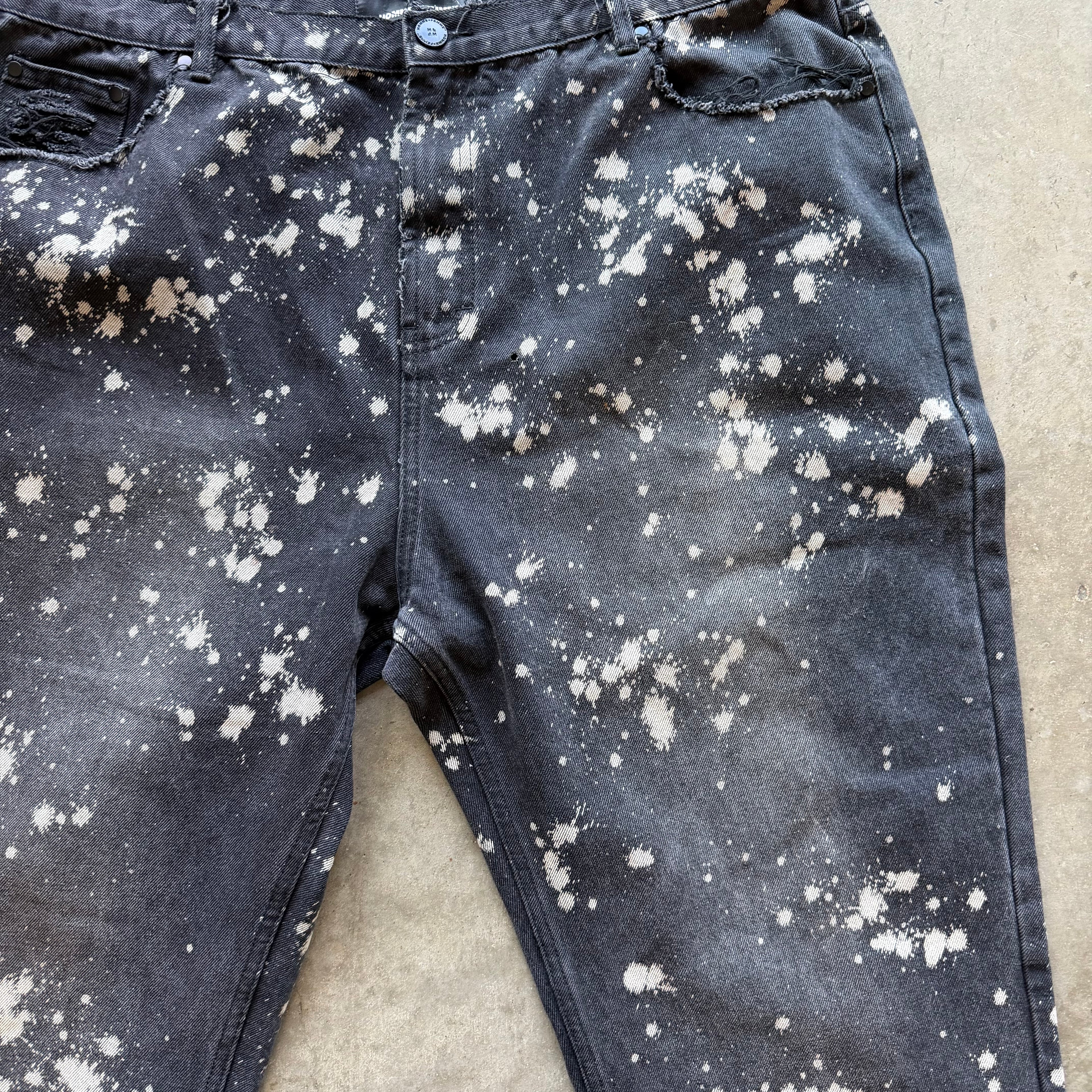 40x32 Homme Femme Bleached Jeans