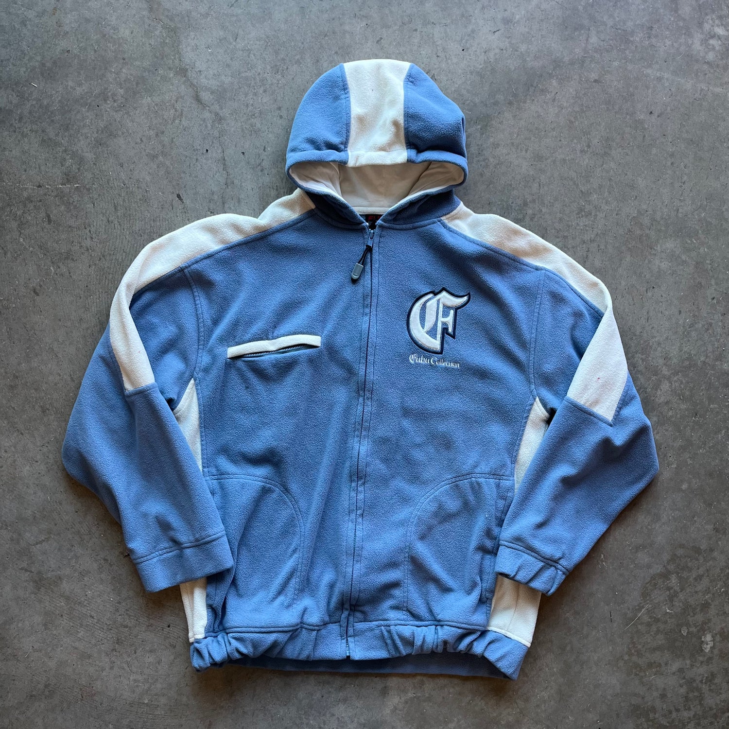 L Y2K Fubu Fleece Full Zip Hoodie