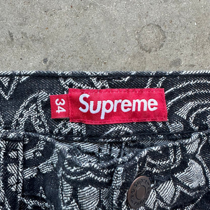 34w New Supreme Jacquard Paisley Pants
