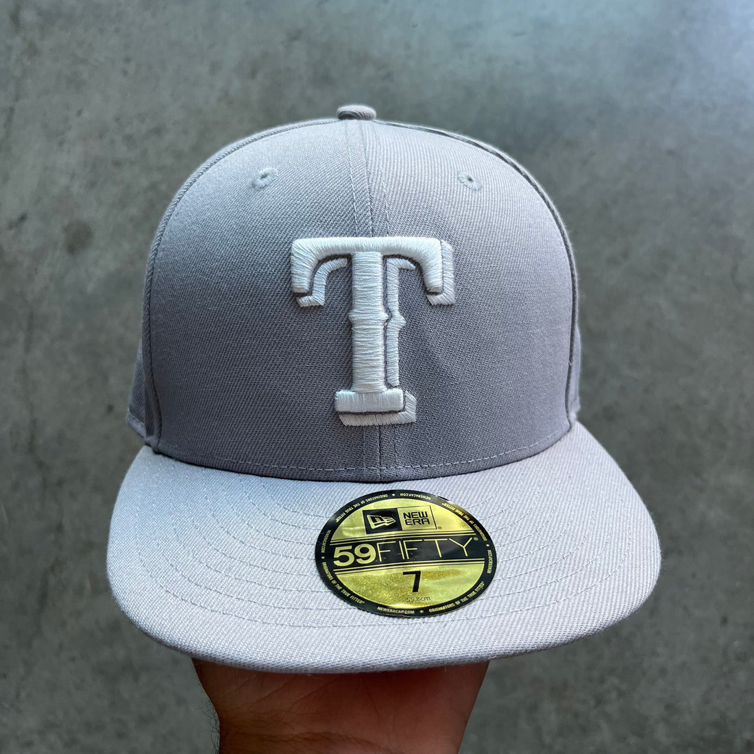 Size 7 Grey Rangers Fitted Hat