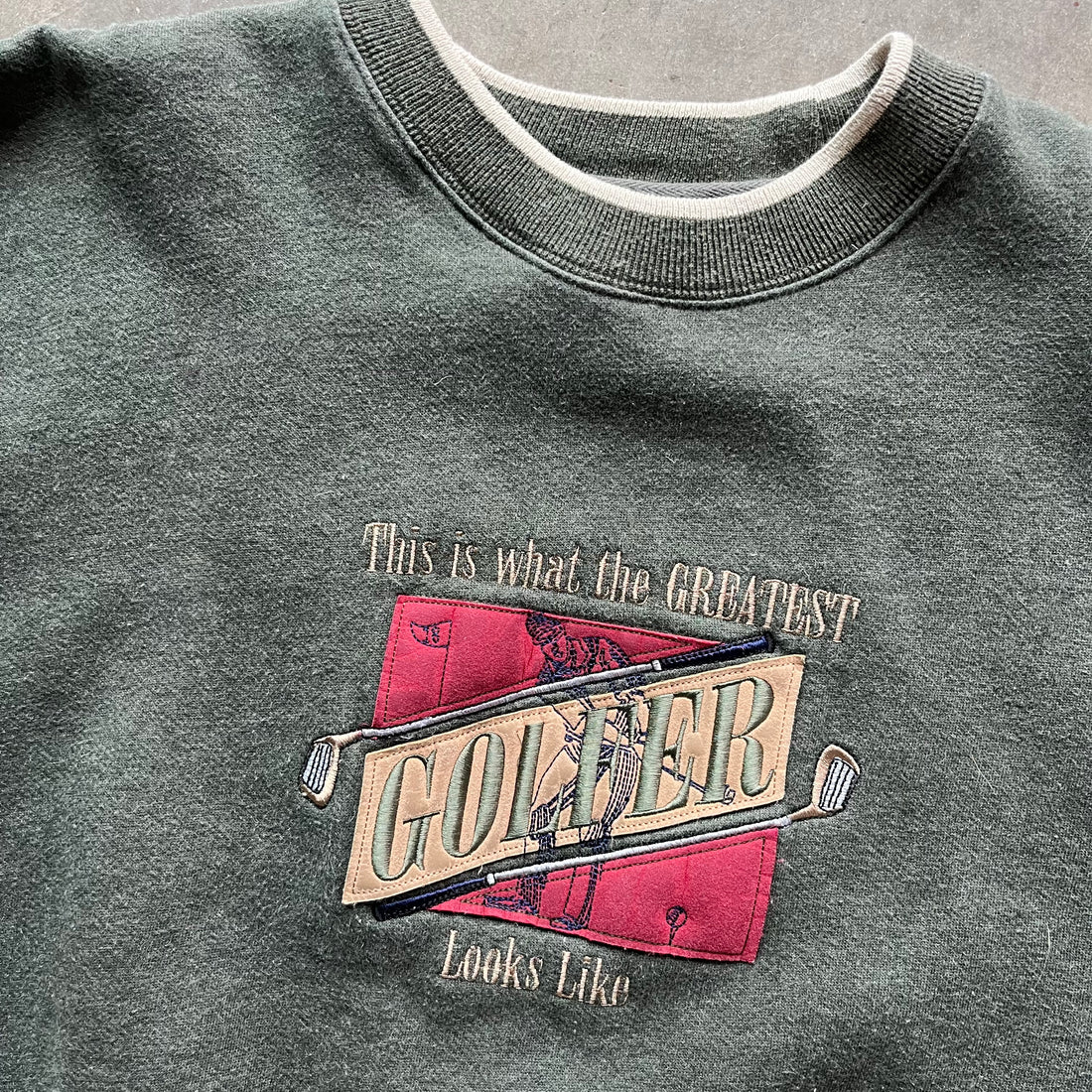 L 90s Golfer Crewneck