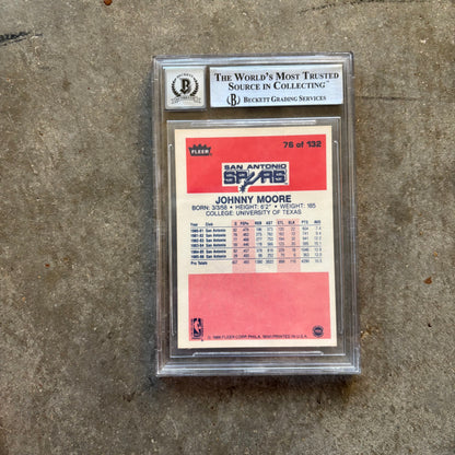 Johnny Moore Rookie 1986 Fleer Beckett Autograph 10