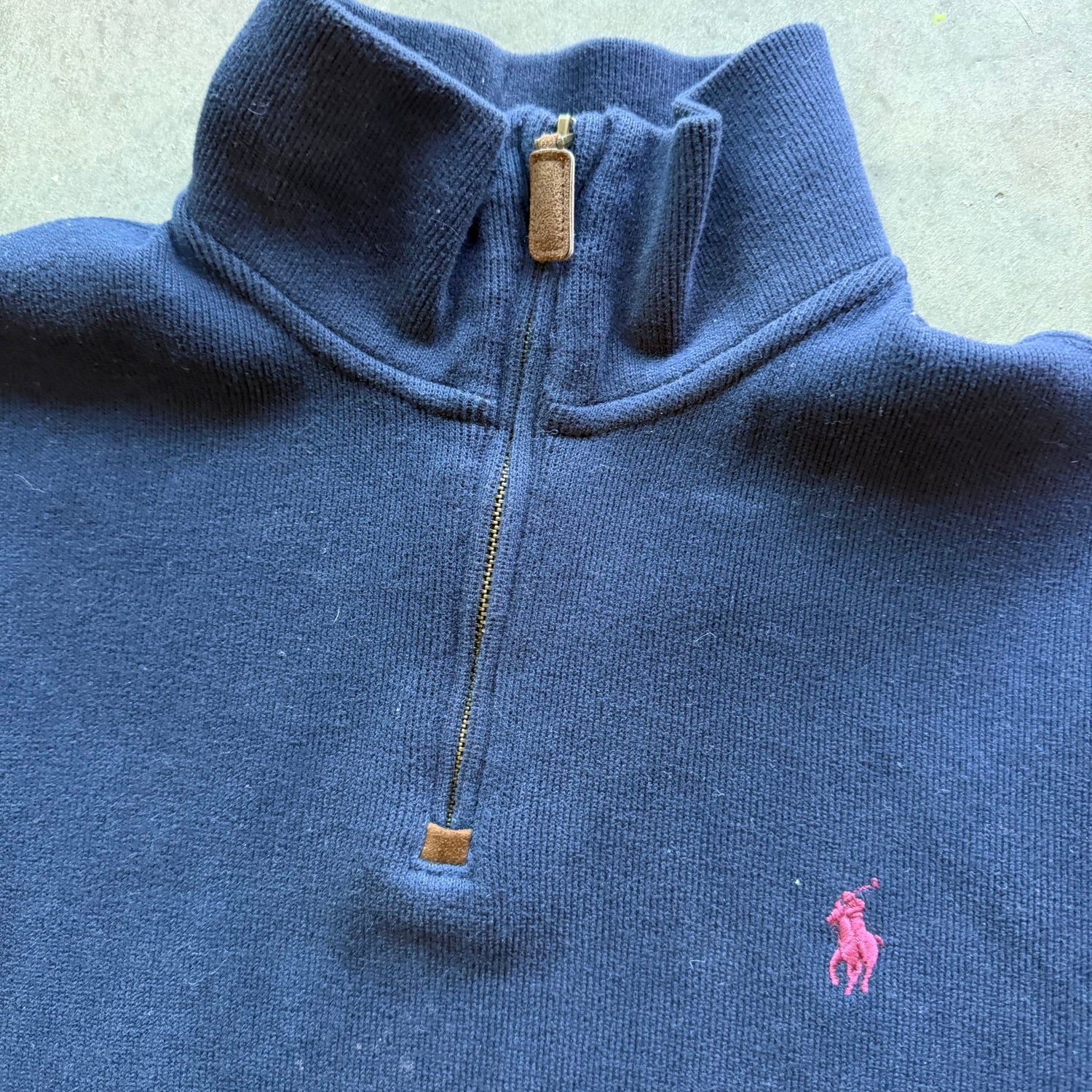 M Navy Polo Quarter Zip