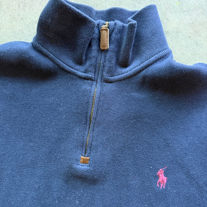 M Navy Polo Quarter Zip