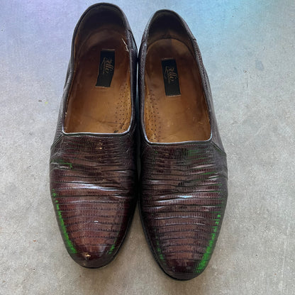 11.5 Used Zelli Teju Lizard Loafers