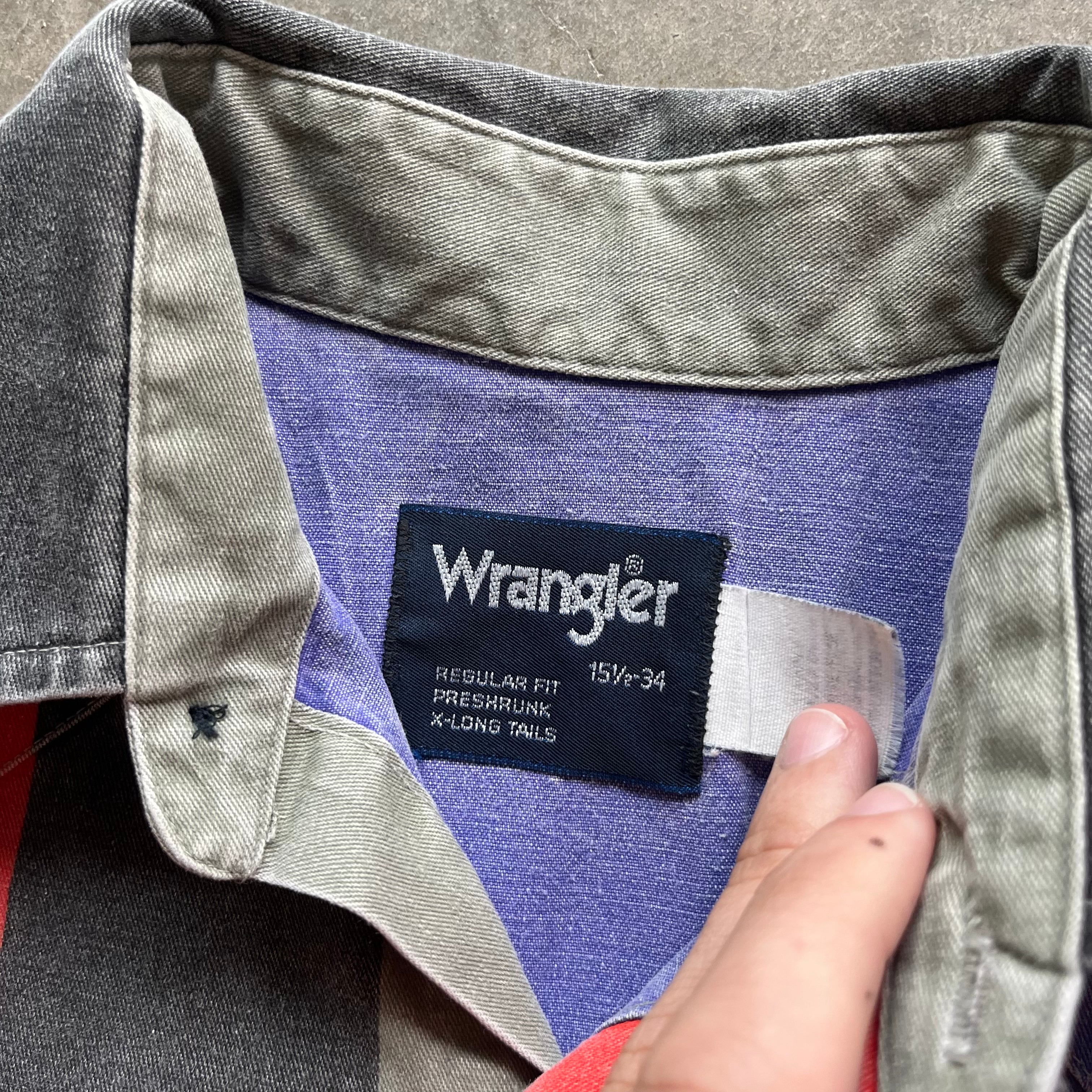 XL 90s Striped Wrangler Button Up