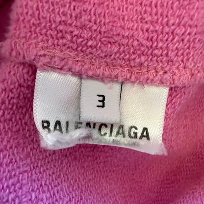 XXL Balenciaga Distressed Pink Polo Zipup