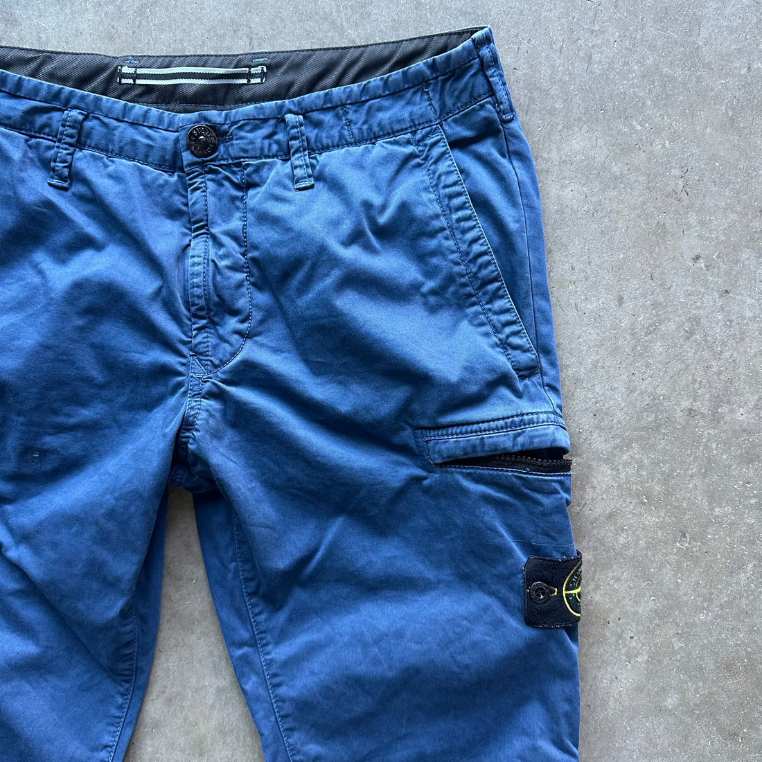 32w Navy Stone Island Cargo Pants