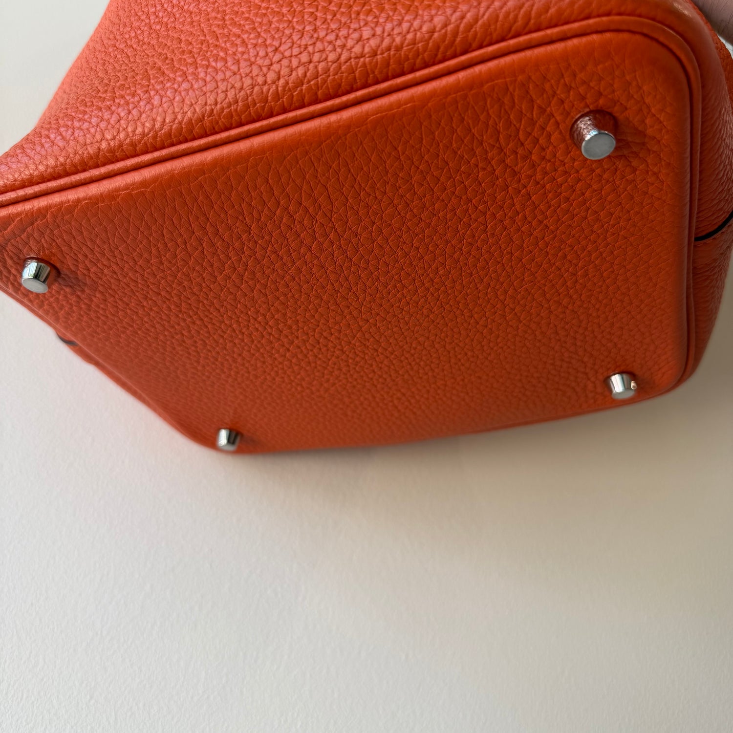 Hermes Taurillon Clemence Picotin Lock 25 Orange