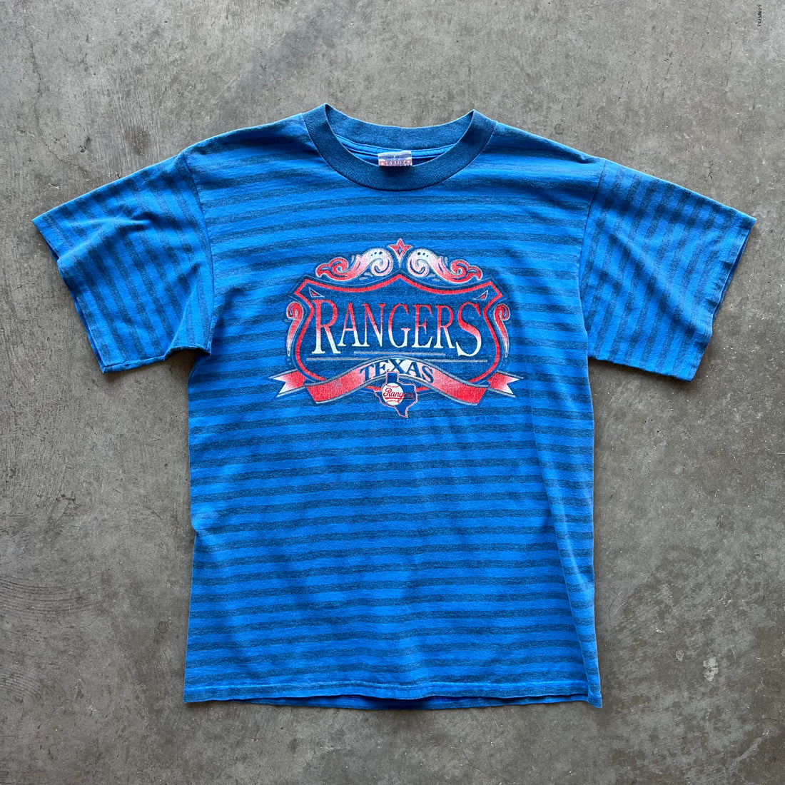 L 90s Striped Rangers Tee